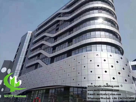 Antirugine Fassate metalliche perforate pannelli di rivestimento in alluminio fornitore in Cina