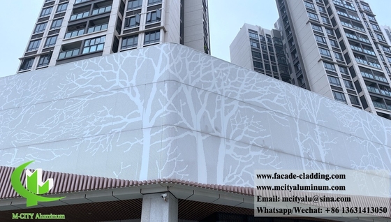 pannelli metallici con disegno tagliato al laser per facciate, rivestimenti per decorazioni murali pannelli per facciate esterne