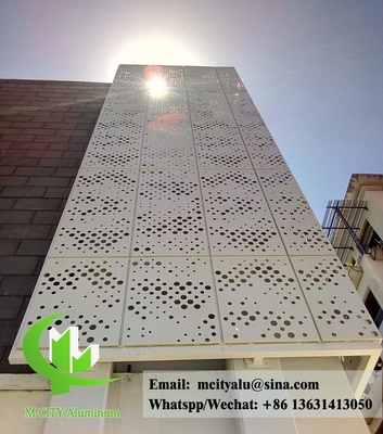 Africa Progetto di rivestimento murale in alluminio per facciata in lamiera perforata da 2 mm