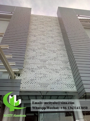 Africa Progetto di rivestimento murale in alluminio per facciata in lamiera perforata da 2 mm