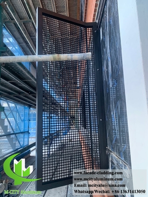 Antirrugine schermo perforato metallo facciate in alluminio per le finestre degli edifici