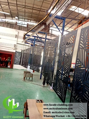 Fassate in alluminio tagliate al laser schermo metallico rivestimento murale in alluminio in polvere