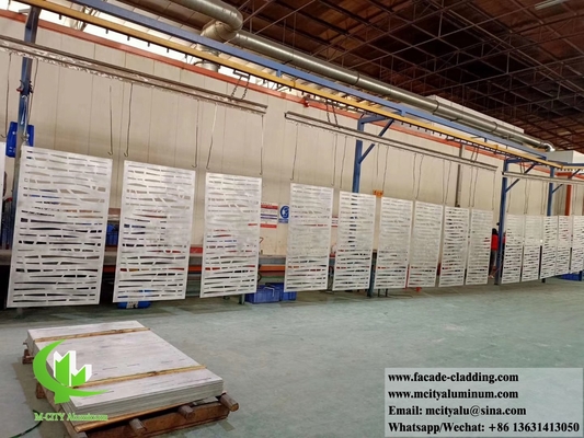 Fassate in alluminio tagliate al laser schermo metallico rivestimento murale in alluminio in polvere