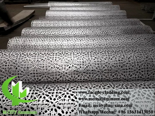 pannelli di metallo solido con rivestimento in alluminio per colonne di forma rotonda con taglio laser