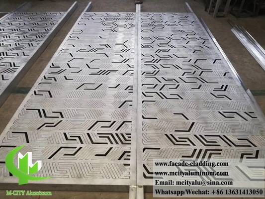 Fogli di alluminio per rivestimenti di pareti, facciate, pannelli di metallo cavi, con schermo di metallo tagliato al laser