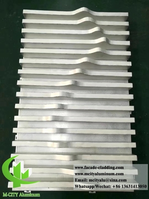 soffitto metallo 3D ondulato facciate metalliche tubi di alluminio saldate rivestimenti personalizzati