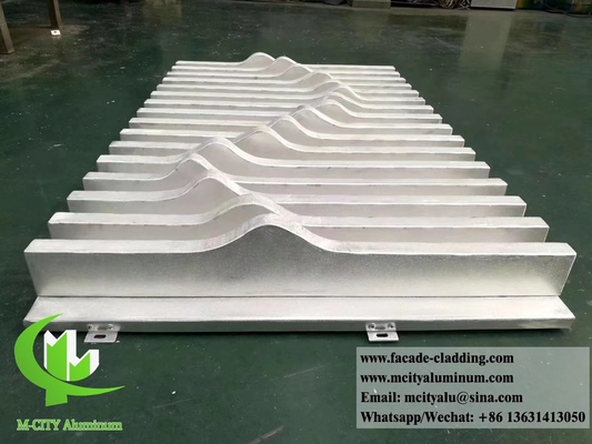 soffitto metallo 3D ondulato facciate metalliche tubi di alluminio saldate rivestimenti personalizzati