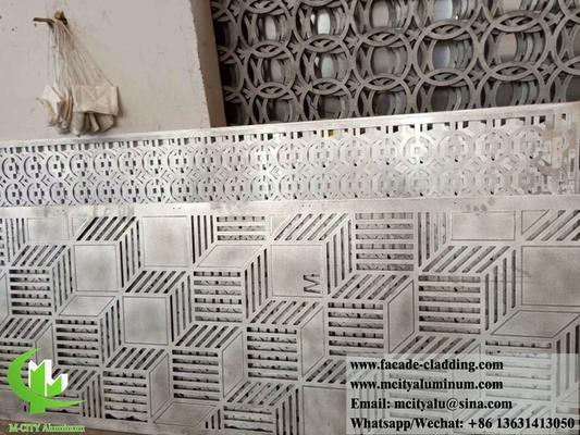 rivestimento metallo perforato di lamiera di alluminio, rivestimento laser a taglio cavo per facciate di edifici