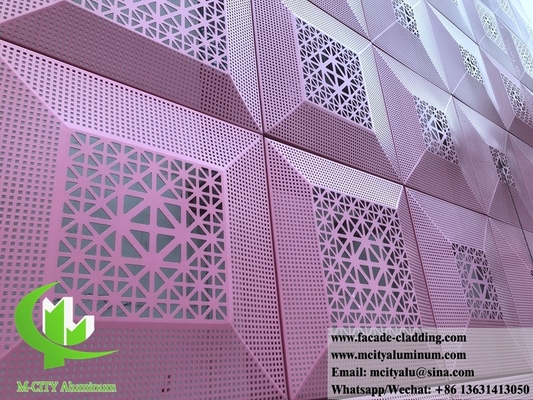 Forma 3D Rivestimento perforato per pareti di lamiera di alluminio metallo anti ruggine schermo metallico