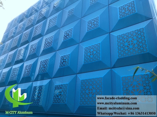 Forma 3D Perforato rivestimento massiccio lamiera di alluminio metallo anti ruggine schermo metallico