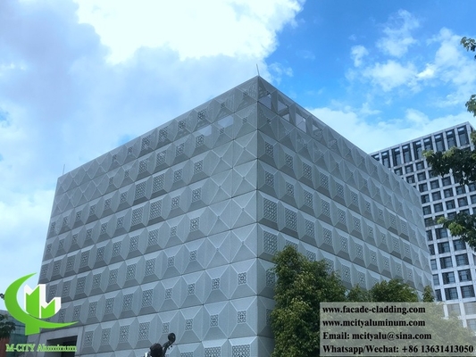 Forma 3D Rivestimento perforato per pareti di lamiera di alluminio metallo anti ruggine schermo metallico