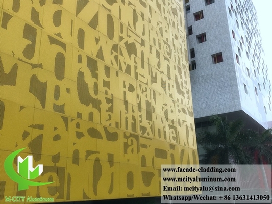 Perforazione di schermi metallici per rivestimenti murali di pannelli di alluminio massiccio per facciate