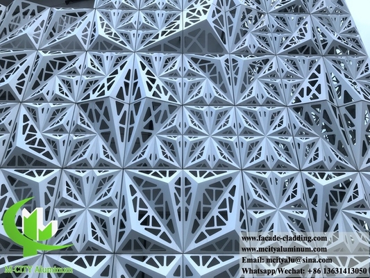 Fogli metallici a forma 3D per rivestimenti murali schermo metallico per facciate di edifici alluminio resistente