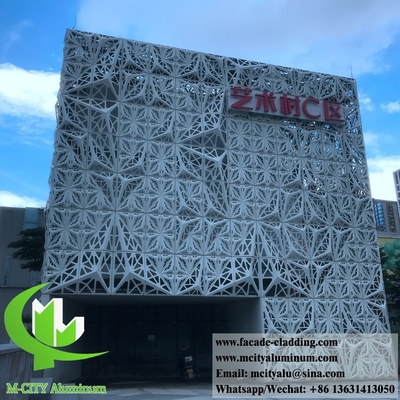 Forma 3D Rivestimento perforato per pareti di lamiera di alluminio metallo anti ruggine schermo metallico