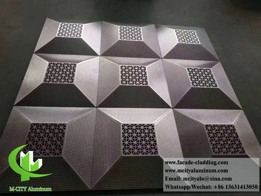Dischi di alluminio con rivestimento metallico a taglio laser per la decorazione di rivestimenti murali a schermo