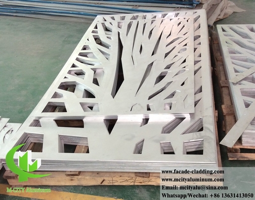 Rivestimenti metallici a laser, lamiere di alluminio a schermo di metallo tagliato a laser per facciate, rivestimenti murali, recinzioni, balconi