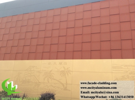 pannelli di rivestimento metallici facciate in alluminio perforazione con fori rotondi Fornitore a Guangzhou