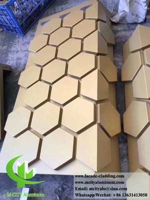 Fogli metallici a forma 3D per rivestimenti murali schermo metallico per facciate di edifici alluminio resistente