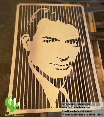 Dischi di alluminio con rivestimento metallico a taglio laser per la decorazione di rivestimenti murali a schermo
