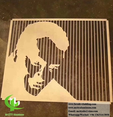 Perforazione per la decorazione di edifici con taglio laser di lamiere di alluminio per schermo metallico