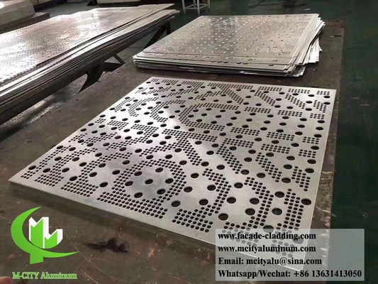 pannello decorativo in alluminio con schermo metallico tagliato al laser per facciata di rivestimento murario