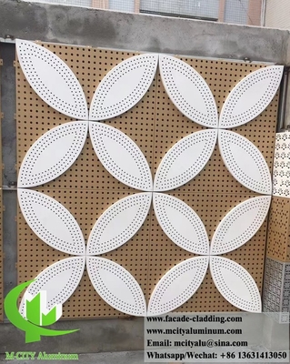 Forma 3D lamiera di metallo facciate di alluminio lamiera di perforazione colore dorato