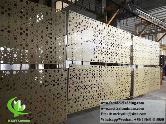 pannello decorativo in alluminio con schermo metallico tagliato al laser per facciata di rivestimento murario