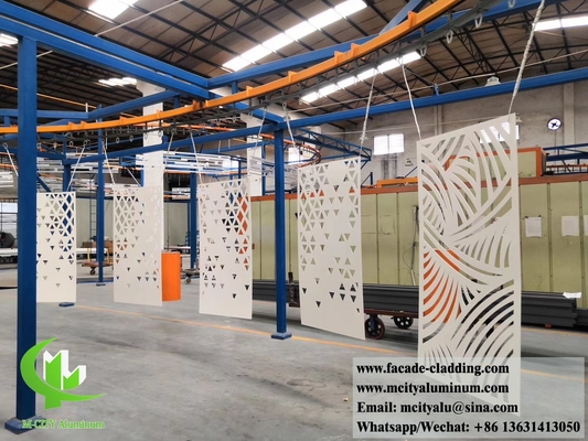 pannello decorativo in alluminio con schermo metallico tagliato al laser per facciata di rivestimento murario