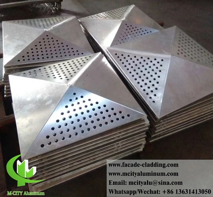 pannelli di alluminio per rivestimenti murali a schermo metallico perforato decorativo