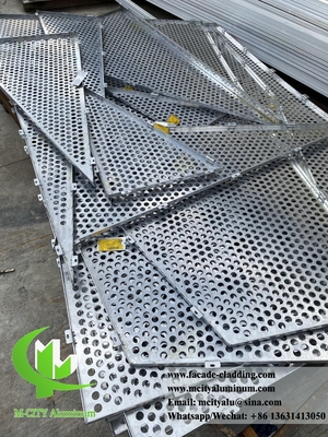 pannello decorativo in alluminio con schermo metallico tagliato al laser per facciata di rivestimento murario