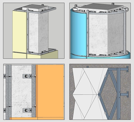 3D metallo rivestimento pannelli di alluminio sistema di facciata metallica decorazione esterna