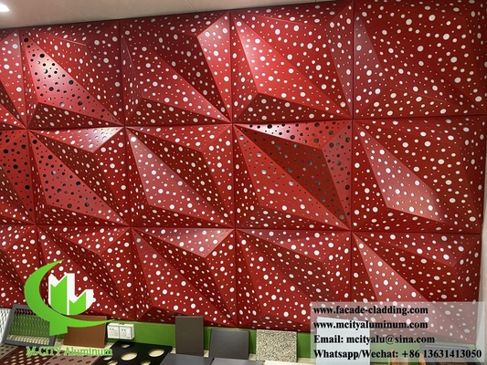 Disegno di facciata in metallo 3D lamiera di alluminio per la decorazione di pareti interne ed esterne