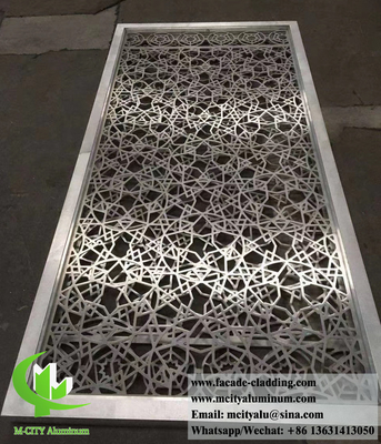 schermo metallico schermo in alluminio con disegni di taglio laser 10 mm 8 mm 6 mm