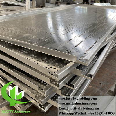 Fassade rivestita di alluminio con schermo metallico perforato pannelli solidi lamiera metallica con disegni decorativi