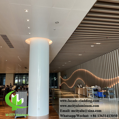 Rivestimento di colonne di alluminio metallico di spessore 3 mm rivestito in polvere decorazione interna ed esterna