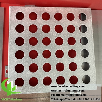 Progettazione di fori rotondi perforazione facciata in alluminio sistema di rivestimento delle pareti in metallo