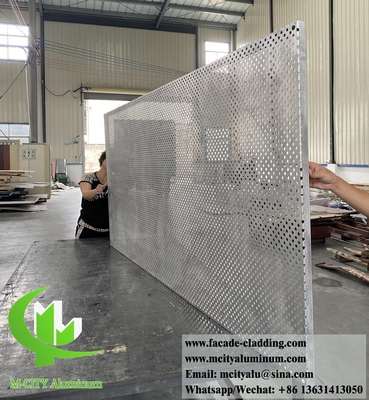 pannelli di facciata metallo a schermo in alluminio decorativo con disegno di taglio laser a modello perforato