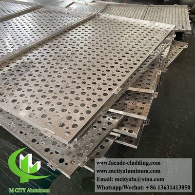 Progettazione di fori rotondi perforazione facciata in alluminio sistema di rivestimento delle pareti in metallo