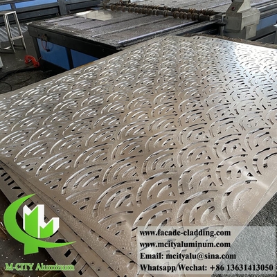 Fassate metalliche perforate di alluminio, rivestimento delle pareti, decorazione 3 mm PVDF, rivestimento PPG