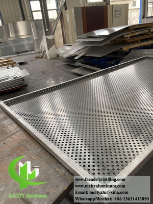 Fassate metalliche perforate di alluminio, rivestimento delle pareti, decorazione 3 mm PVDF, rivestimento PPG