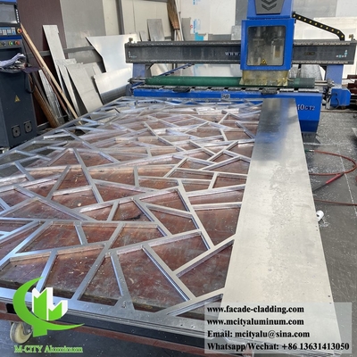 Disegno di alberi taglio laser schermo di alluminio pannelli metallici per la decorazione esterna impermeabile