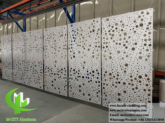 Fassate di alluminio perforato pannelli di metallo rivestimento schermo decorativo