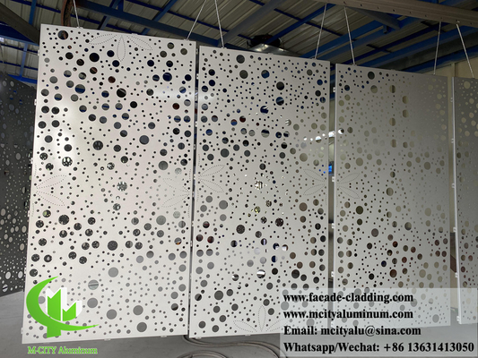 Fassate di alluminio perforato pannelli di metallo rivestimento schermo decorativo