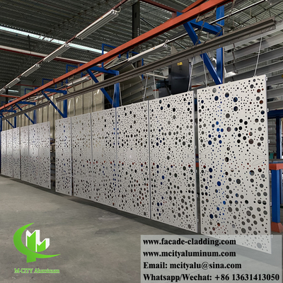 Fassate di alluminio perforato pannelli di metallo rivestimento schermo decorativo