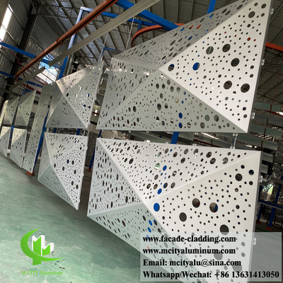 Sistema di facciata in metallo 3D di rivestimento in alluminio solido per la decorazione esterna delle pareti degli edifici
