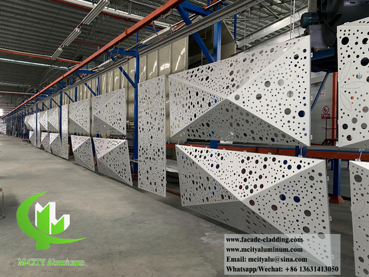 Sistema di facciata in metallo 3D di rivestimento in alluminio solido per la decorazione esterna delle pareti degli edifici
