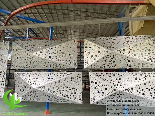 Sistema di facciata in metallo 3D di rivestimento in alluminio solido per la decorazione esterna delle pareti degli edifici
