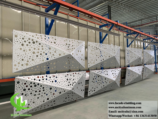 Sistema di facciata in metallo 3D di rivestimento in alluminio solido per la decorazione esterna delle pareti degli edifici