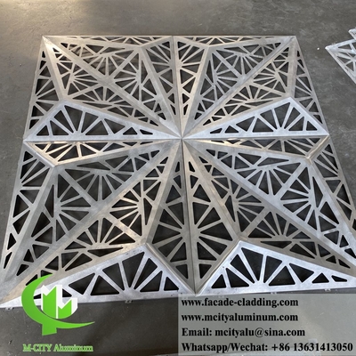 Modello decorativo tagliato al laser 3D design sistema di facciata metallica lamiera di alluminio con disegni cavi