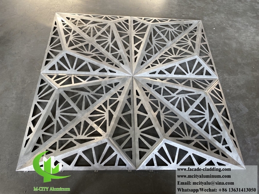 Modello decorativo tagliato al laser 3D design sistema di facciata metallica lamiera di alluminio con disegni cavi